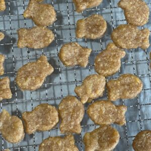 A Cooling Rack Displaying Freshly Baked Cookies