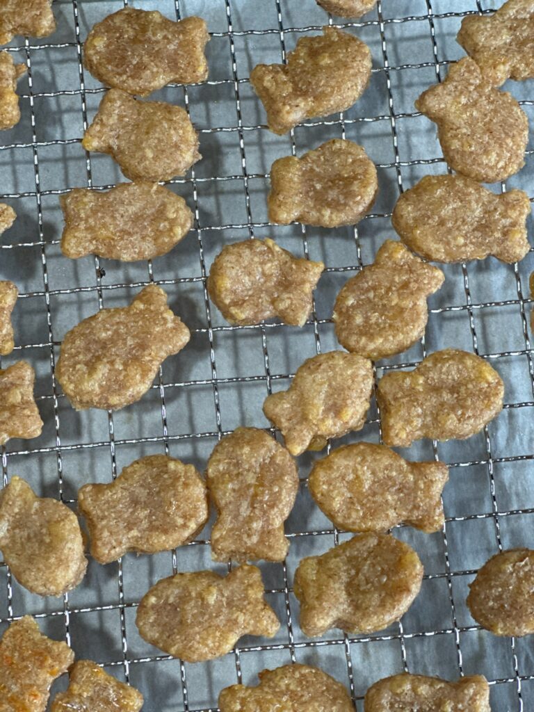 A Cooling Rack Displaying Freshly Baked Cookies